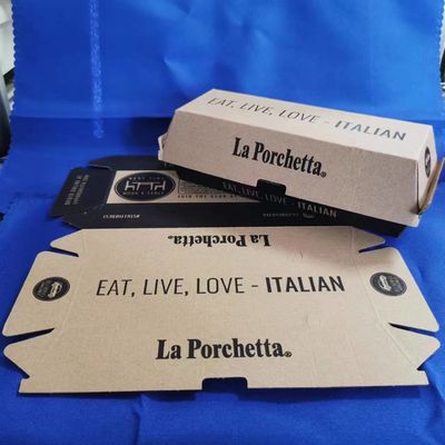 جودة  Pizza Packaging Paper Packaging Box Featuring Gravure Printing Surface Handling Constructed from Paper Suitable for Food Industry Packaging المصنع