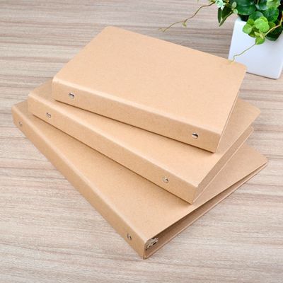 جودة  UV Coating A6 A5 Kraft Paper File Folder With Ring Binded المصنع