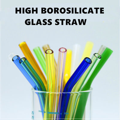 جودة  Heat Resistant Drinking Borosilicate Glass Straw Eco Friendly المصنع