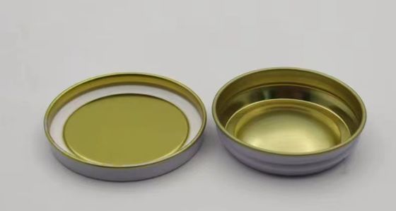 0.28 ملم طعام الصف الصفيحة الكافيار التعبئة الفارغة علب 30g و 50g مع غطاء مسطح