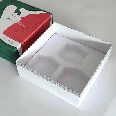 2024 تصميم جديد الجبن الآيس كريم حزمة صندوق هدية مع صحن داخلي أبيض