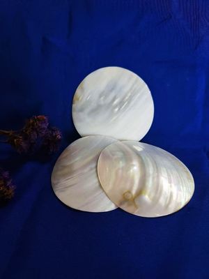 White Color Natural Mother Of Pearl MOP plate in 8cm or 10cm or customized size available