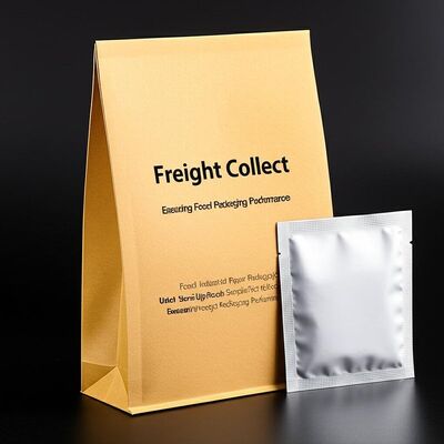 صندوق تغليف ورقي صناعي غذائي يشمل عينة كيس قائم بذاته، يتم جمع أجرة الشحن لضمان أداء تغليف المواد الغذائية